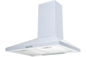SIA CHL60WH 60cm White Pyramid 3 Speed Chimney Cooker Hood Kitchen Extractor Fan