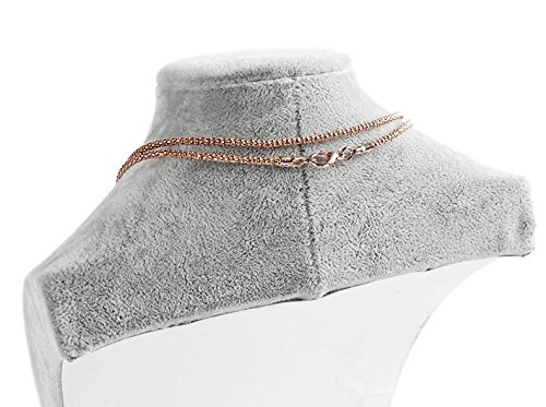 Sinoba Schmuckbüste Schmuckhalter Kettenhalter Schmuckständer grau (H2: 25.5 cm) - 4