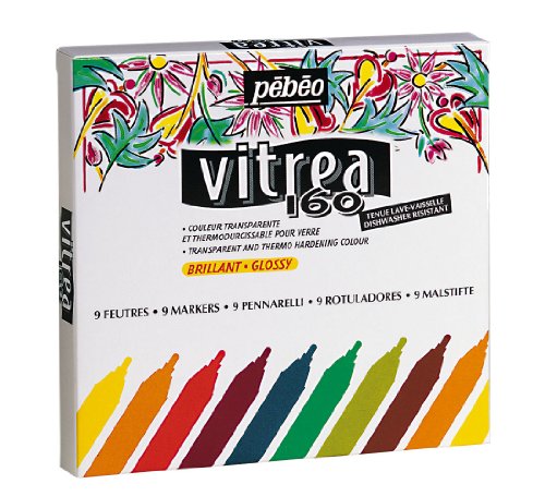 examen Pebeo Vitrea Set de feutres pour verre (Assortiment de couleurs)