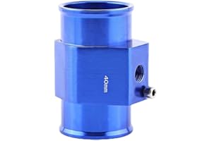 Qiilu jauge température d'eau, 40mm Universel Voiture en Métal Température De l'eau Joint Tuyau Tuyau Température Capteur Adaptateur Bleu