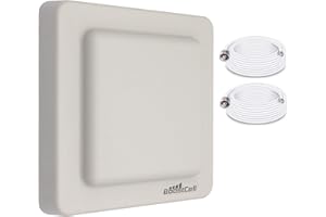 BOOSTCELL BSPRO. Antena 4G/5G LTE MIMO Direccional Exteriores. 700/800/900/1500/1800/2100/2600/3500 mhz. Compatible con TODOS los routers con conexiones SMA/TS9/RP-SMA. Cables de baja pérdida de 10 METROS.
