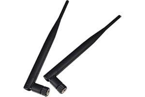 BOOBRIE 5DBi WiFi Antena 2,4GHz 5,8GHz Antena WiFi Exterior de Enrutador WLAN Antena Conector RP-SMA Macho para Enrutador, Antena Desmontable, Amplificador WiFi, Expansor de Alcance Inalámbrico