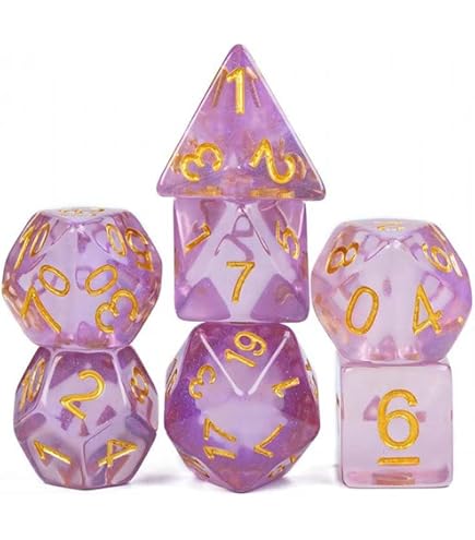 Lot De 21 Dés Polyédriques Double Couleur - D20 D12 D10 D8 D6 D4 Pour Jeux De Rôle