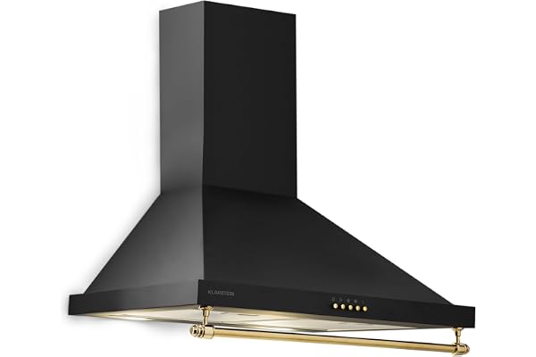 Klarstein Montblanc Väggfläkt, Frånlufts-/kolfilterfläkt, 3 lägen, Spisfläkt med max frånluft: 599 m³/h, Väggmontering, Bredd