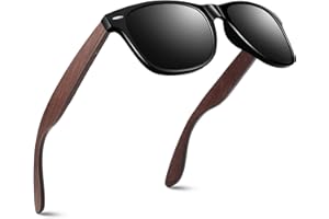 CGID Gafas de Sol Polarizadas Hombre Mujer Originales Madera Ultra Light 100% UV400 Protección