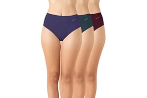 Van Heusen Women's Cotton Solid And Slub Hipster Briefs - Pack Of 3