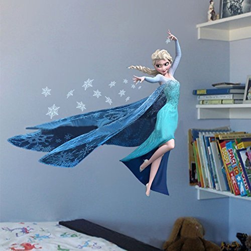 Generic Frozen Queen Elsa Adorable & Sweety Home Sticker Decal DIY Family Sticker PVC Fashion Wall Decoration Sticker ZY1418 by Generic