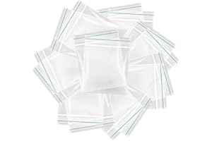 DEALONIC® Grip Seal Resealable Zip Lock Bags 100 Pack (30mm x30mm) Small Transparent Plastic Zipper Gripseal Bags for Jewellery, Coins, Screws, Beads, Buttons & Tiny Item Storage