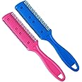 Doberyl® Professional Unisex Multi-Functional Single Blade Razor Comb for Hair Thinning/Trimming, Hairdressing Cutting Tool For Salon n Home Use Black (Pack of 2)