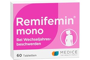 Remifemin mono 60 Tabletten - Medikament für Wechseljahre - bei leichten bis mittleren Wechseljahresbeschwerden - hormonfrei - pflanzliches Arzneimittel
