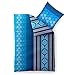 Produktbild aqua-textil Bettwäsche 155x220 Baumwolle, Trend Bettbezug Nala Streifen Muster blau weiß 0011797