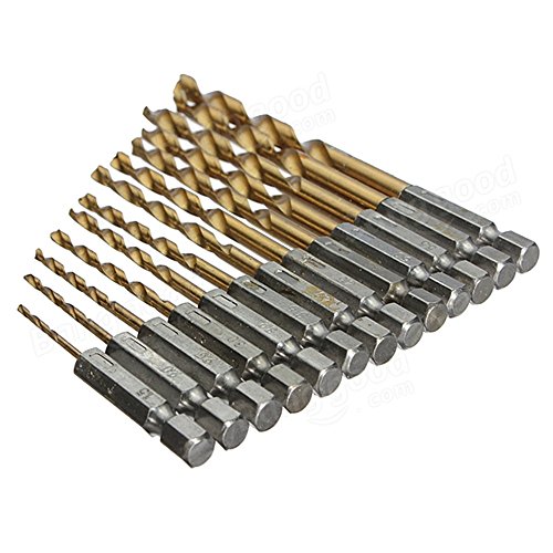 FANGXIN 13 tlg. HSS Bohrer Satz Set Sechskant Schaft Spiralbohrer Bohrersatz für Akkuschrauber 1.5-6.5mm - 4