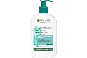 GARNIER Skin Active - Gel Nettoyant Apaisant - pH Neutre - Élimine Maquillage & Impuretés - Hydrate & Repulpe - Enrichi En Aloe Vera, Glycérine & Acide Hyaluronique - Vegan & Cruelty Free - 250 ml