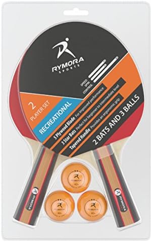 Rymora Table Tennis 2 Player Set (2 Bats and 3 Balls) (Perfect for School, Home, Sports Club, Office)