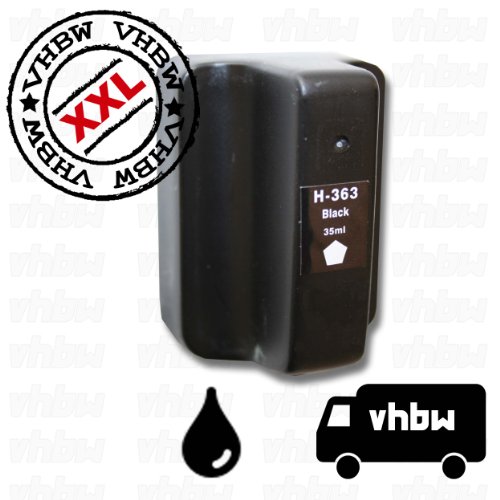 vhbw kompatible Ersatz Tintenpatrone Druckerpatrone schwarz für wie HP 02, 363, C8719EE.