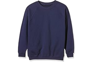 GENERIC Aimanz Fashions®Kids Plain Sweatshirt Boys Long Sleeves Pullover Girls Fleece Jumper Children Crew Round Neck School Uniform Top Size Age 5-13 Years