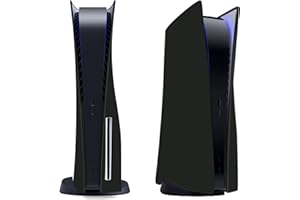 NEWZEROL Housse en Silicone Compatible pour PS5 Etui de Protection Anti-Rayures Anti-Chute Anti-poussière pour Playstation 5 Digital Edition Console - Noir