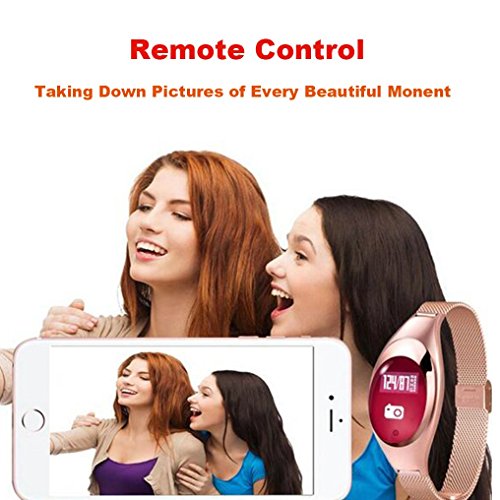 Zimingu® Smart Armbanduhr Mädchen Stilvoll Fitness Armband Fitness Tracker IP67 Wasserdicht Smart Watch für Android und IOS ( Schrittzähler Gesundheits-Schlaf-Monitor Herzfrequenz-Monitor mit Call / SMS Erinnerung ) (schwarz) - 7