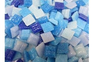 MOSAIC HEAVEN Mosaic Tiles. 10 X 10 X 4mm The Blues Blend. 400 Tile Pack.