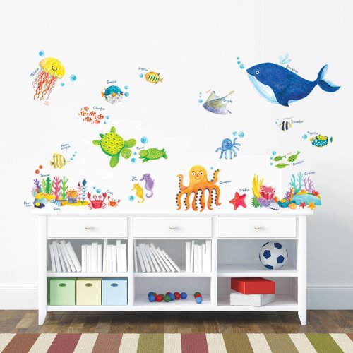 Decowall DW-1311 Unter dem Meer Wandsticker Wandaufkleber Wandtattoo Kinderzimmer - 3