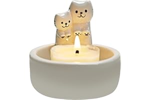 BONGSHAKALAKA Divertido Portavelas De Gato Lindo Portavelas De Te para Gatito Candelabro con Patas Calentador De Gato Animados Portavelas De Gato Adornos Decorativos Portavelas De Regalo para Amantes De Los Gatos