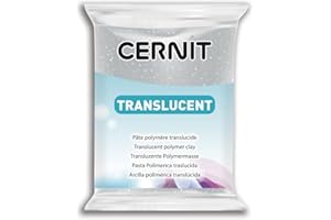 CERNIT CE0920056005C - Block Modelliermasse (Polymer) TRANSLUCENT, ofenhärtend, sofort gebrauchsfähig, 56g, für DIY, Schmuck, Figuren, für Einsteiger und Hobbykünstler, Weiß, 1 Stück