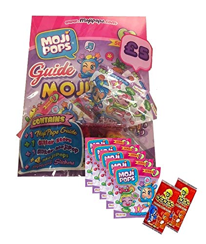 MOJIPOPS Series 1 Kit de démarrage ~ ? Comprend Un Pack de démarrage Moji Pop (Paillettes Story 5 Figurines ~ ?Plus 2 Cartes à Collectionner GoGoGoGoGo.