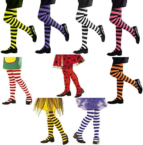 Lollipop Clothing Childrens Kids Fancy Dress Stripped Mono Witch Fairy Halloween Party Tights