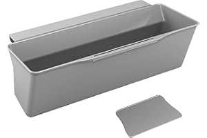 Metaltex Cesta recogedora para residuos de Cocina (35 x 16 x 13 cm), Color Gris, 35x16x13 cm