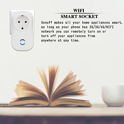 Smart Socket Remote Control WiFi Switch Socket Funziona con Amazon Alexa [Echo, Echo Dot] Wireless Presa elettrica intelligente Mobile AMAZON ECHO Voice / remoto / timer Socket di controllo Plug EU per Android IOS Smartphone