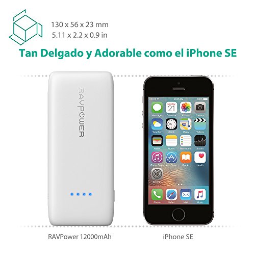 Bateria Externa 12000mAh RAVPower Tama o de Bolsillo Dual Salida 2 4A 2A Entrada Carga R pida con Tecnolog a iSmart 2 0 para Smartphone Tablet - Blanco reviews Bateria Externa 12000mAh RAVPower Tama o de Bolsillo Dual Salida 2 4A 2A Entrada Carga R pida con Tecnolog a iSmart 2 0 para Smartphone Tablet - Blanco