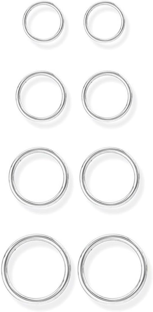 COYUN 8pcs Nariz Anillos Aro Pendientes 20G Clicker Piercing Nariz 316L Acero Quirúrgico Septum Anillo Piercing Oreja Labio Anillo Tragus Hélice Daith Cartílago Rook Pendientes 6mm/8mm/10mm/12mm