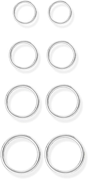 COYUN 8pcs Nariz Anillos Aro Pendientes 20G Clicker Piercing Nariz 316L Acero Quirúrgico Septum Anillo Piercing Oreja Labio Anillo Tragus Hélice Daith Cartílago Rook Pendientes 6mm/8mm/10mm/12mm - 1