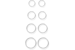 COYUN 8 Pezzo Titanio Ipoallergenico Piercing Naso Anello Argento Oro Piercing Septum Piercing Orecchio Cartilagine Piercing Trago Helix 6MM/8MM/10MM/12MM Nostril Piercing