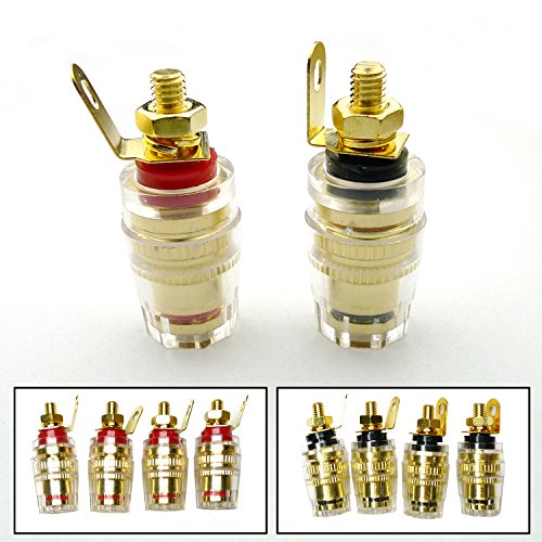 Preisvergleich Produktbild Brandneu 8 Stück Bananenbuchse Bananen Buchsen Lautsprecher Polklemme Anschluss Groupcow