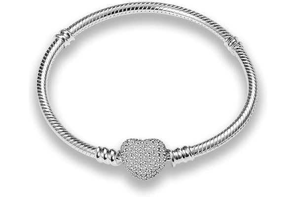 Pandach Bracelet en Argent 925 Pour Femme for charms, Bracelet serpentine Compatible avec Pandora Charms CMB061