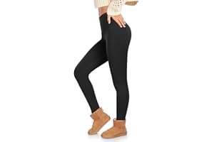 ACTINPUT Thermal Leggings Women High Waisted Thick Fleece Lined Leggings Long Winter Warm Stretchy Leggings Tights