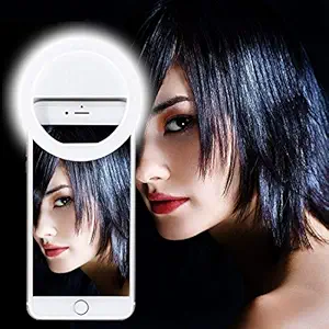 Blushinsta Selfie Ring Light with 36 LED Bulbs, Flash Lamp Clip Ring Lights Fill-in Lighting Portable for Phone/Tablet/iPad/Laptop Camera (White)