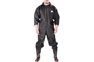 WANSIMAN Fishing Waders With Rain Hat Gloves,Crosswater Waders With Boots Wellies,Wading Pants,Waterproof,Breathable,Unisex,Full Body,for Men Women,for Fly Coarse Sea Fishing,Farming,Hunting