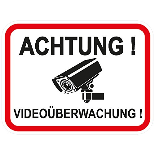 1 Stück Aufkleber Achtung Videoüberwachung 120x90 mm, selbstklebend, kratz und Wetterfest 1 Stück Aufkleber Achtung Videoüberwachung 120x90 mm, selbstklebend, kratz und Wetterfest