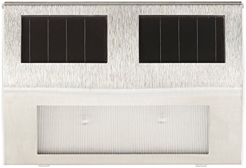 Lunartec Solar-Wandleuchte für den Außenbereich, Edelstahl, 16 lm, 0,24 W - 3
