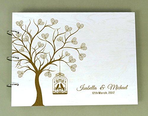 Personalisierte Holz Holz Hochzeit Gästebuch Baum Design Einzigartige Beratung Buch Custom Rustic Gästebuch