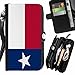 Produktbild STPlus Texas, The Lone Star State Flagge USA Vereinigte Staaten von Amerika Geldbörsenhalter mit Handschlaufe und Reißverschluss Hülle Schutzhülle für Samsung Galaxy J3 Emerge / Galaxy J3 Prime / Galaxy J3 Eclipse / Galaxy J3 Mission