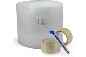 Sumicel - Pack Mudanza con rollo de plástico de burbujas de 50 cm de ancho y 100 metros de longitud (Pack 1)