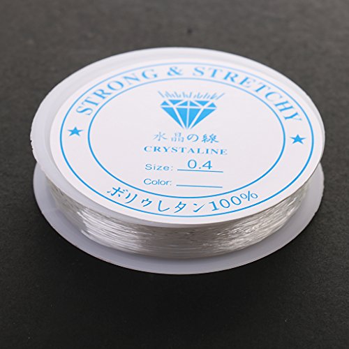 Elastisch Faden Schmuckfaden Gummifaden Schmuck DIY – Klar, 0.4mm - 7