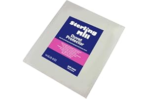 STERLING MILL WATERPROOF ANTI ALLERGY ZIPPED QUILT DUVET PROTECTOR COVER SINGLE DOUBLE KING SUPERKING (King, White)