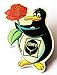 Produktbild Compo - Pinguin mit Rose - Pin 30 x 22 mm