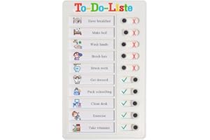 VELLICHOR Wiederverwendbare Memotafel mit Stift DIY Checklisten-Tafel Aufgabenliste zum Aufkleben, wiederverwendbares Memoboard für Kinder,Aufgabenplaner Kinder, Aufgabenliste für Kinder (To-Do-Liste)