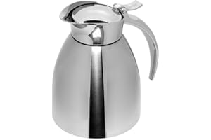 Emsa 502663 ELEGANZA Pichet isotherme, fermeture easy open, acier inoxydable, 0,3L