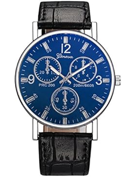 Yogogo Damen Herren Casual Quartz Analog Armbanduhr , 1 Cent Artikel | Lederband | Dekoration | Alugehäuse | Quarzwerk...